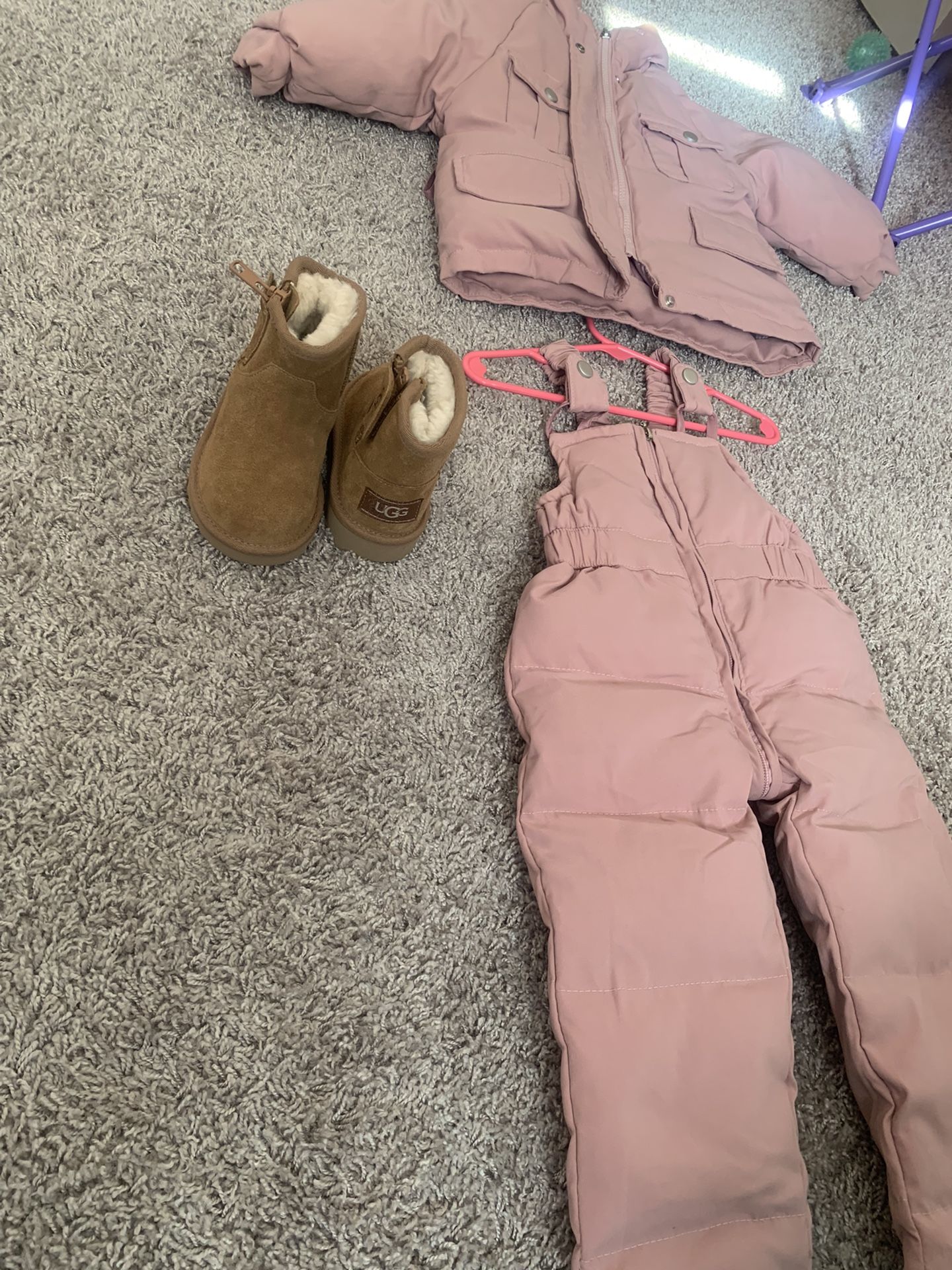 Girl Coat With Matching Snow Suit With Uggs