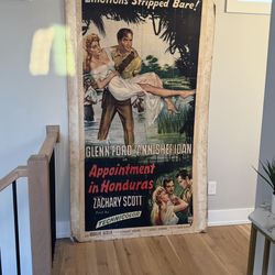 Authentic Old Movie Poster 7’ Feet Plus In GREAT CONDITION.