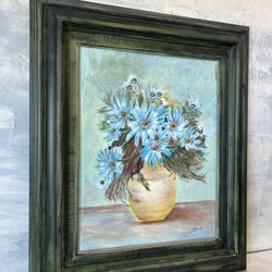 Blue Flowers 🌸 In Vase
