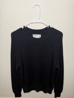 Hollister Black Knit Crewneck Sweater XS