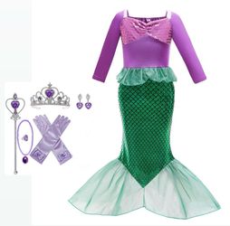 Princess Ariel Mermaid dress and accessories