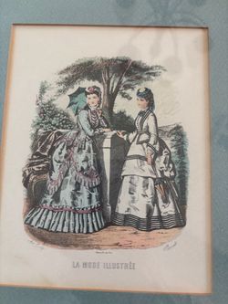 La Mode Illustrée Framed Antique Fashion Print