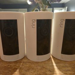 Ring Indoor/Outdoor Cameras (3), Wired, Factory Reset