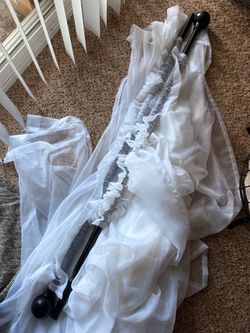 sheer curtain and rod 100-inch