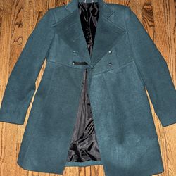 Vintage Romanian Forest Green Wool Dress Jacket Made in Romania High Quality