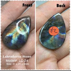 Natural Labradorite Cabochon Drop Flashy Rainbow LC-24 (1 piece)