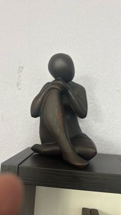 Abstract Human Figure Sculpture Dark Bronze