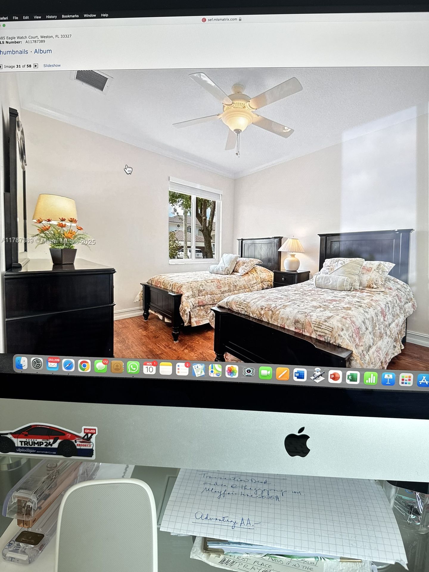 Designer Bassett Bedroom Set Two Twin Beds With Serta New Mattresses