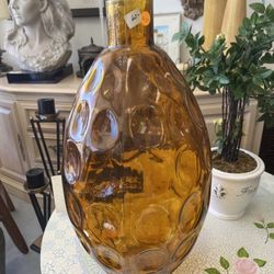 Amber Glass Vase, 26” tall. PLEASE READ DESCRIPTION