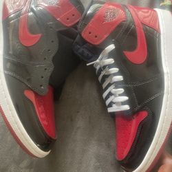 Air Jordan Retro 1 Patent Bred Size 13