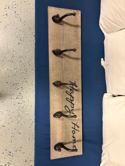 Rustic Wood Wall Hook Rack – Happy Home