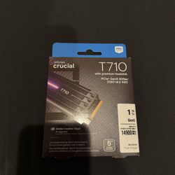 New Crucial T710 PCle Gen5 NVMe 1TB SSD - Heatsink, Up to 14,900 MB/s. Shoot Me Offer!!