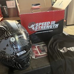 New Speed And Strength Black Heart Motorcycle Helmet 