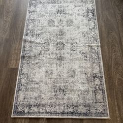 Grey 3x5 Area Rug - Machine Washable! 