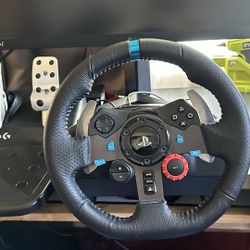 Logitech G29 Steering Wheel And Shifter With All The Cables For Pc Computer And PlayStation 