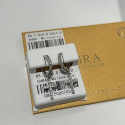 Hoop Cross Earrings Unisex S925 Moissanite