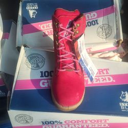 Pink Steel Toe Boot