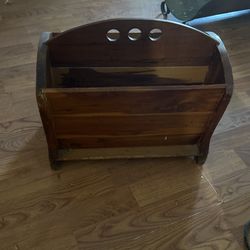 Solid Wood Magazine Rack