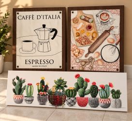 Set of 3 Beautiful Decorative Wall Art Pieces – $25