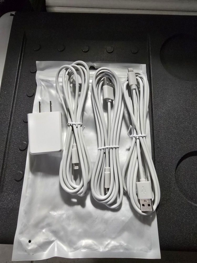 Iphone Charger USB Lighting With Wall Adapter