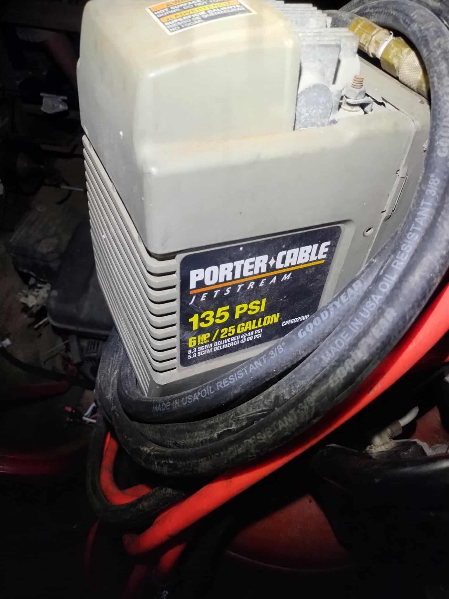 25 Gallon  Porter Cable Jetstream 6 Hp Air Compressor 