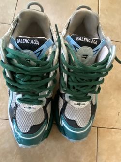 Green , White ,and Blue Balenciaga Runner