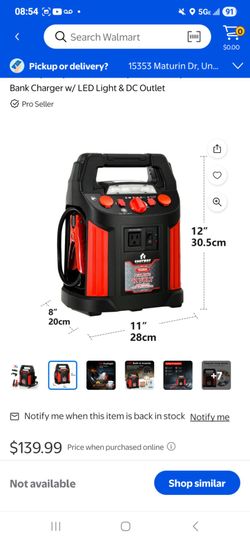 Costway Jump Starter 1500A peak Air Compressor