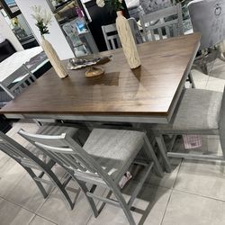 7pc Counter Height 🩶 Grey color