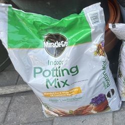 Three Indoor Potting Mix Soil Bags