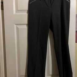 Calvin Klein Pants Womens Black Zipper Pocket Crop Twill Dress Solid Stretch Size 4