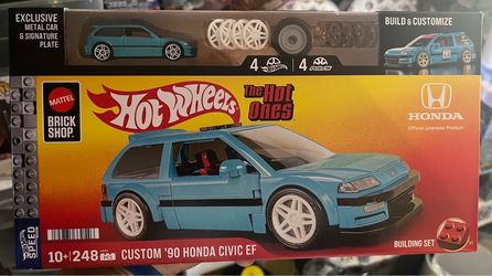 Mattel Brick Shop Hot Wheels Speed Series Custom '90 Honda Civic EF Building Set