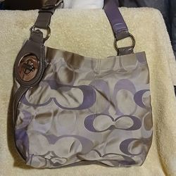 COACH PENELOPE SATEEN OPTIC SHOULDER BAG