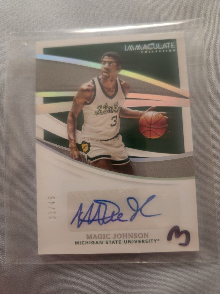 2021 Panini Immaculate Collection Collegiate Magic Johnson auto 31/49 basketball card