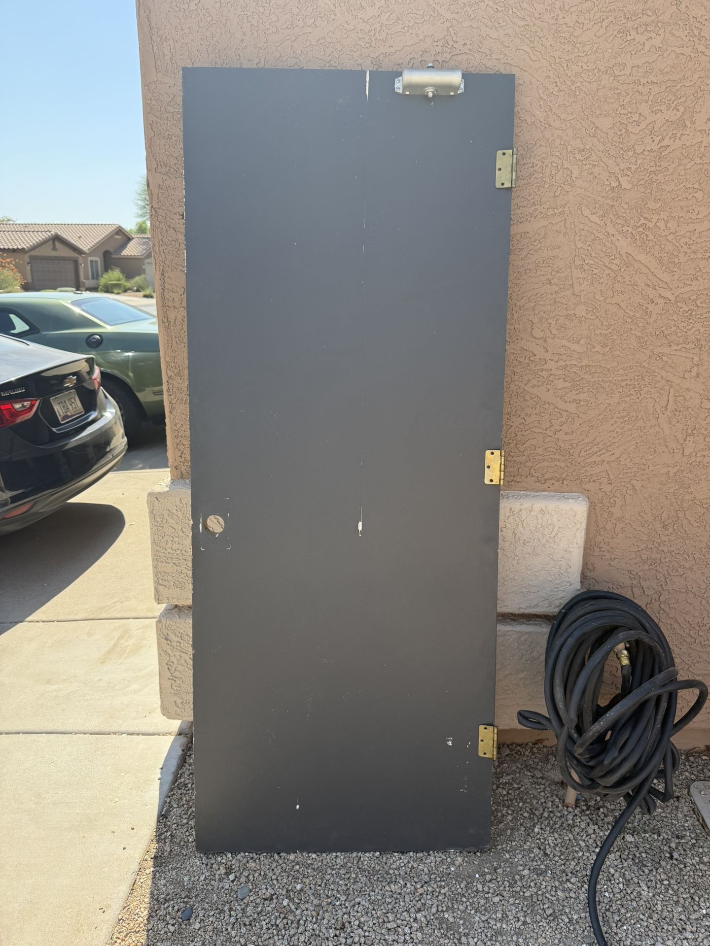 Black Solid Wood Front Door - 80” x 31.5”