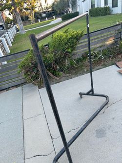 Metal Clothes Rack with Wheels