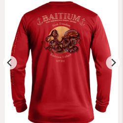 Baitium UPF 50+ Long Sleeve Fishing Shirt - Octopus, Marlin, Mahi Mahi