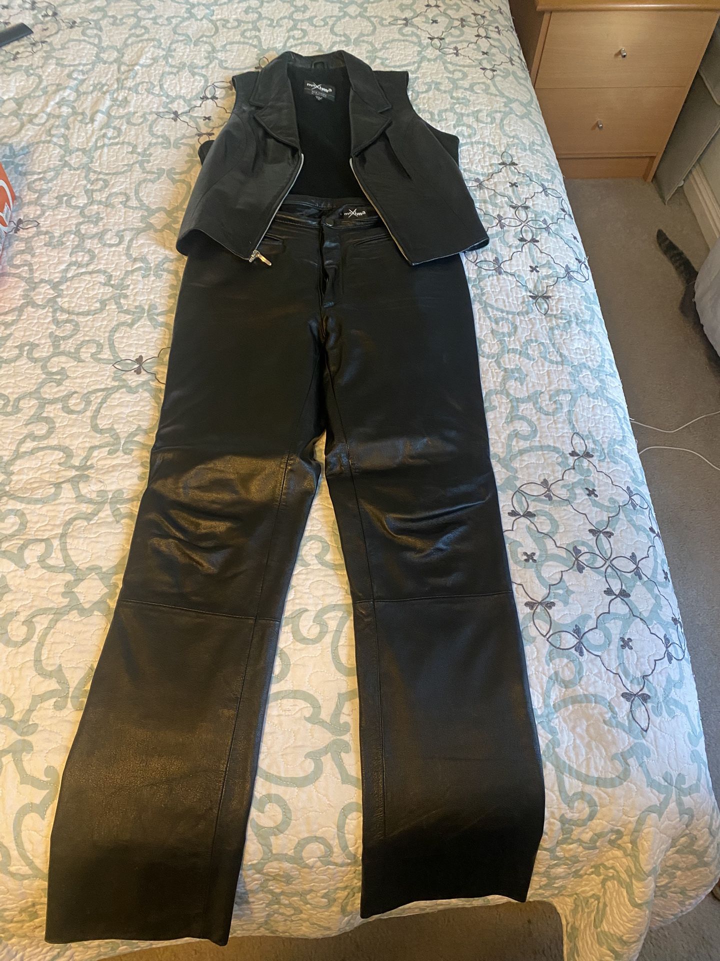 Leather Pants and Vest