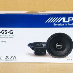 Alpine Car Speakers Set DM Series 6 1/2 Inch 2-Way Coaxial Speaker System 200 Watts DM-65-G 🚨 Payment Options Available 🚨 No Credit Needed 🚨 