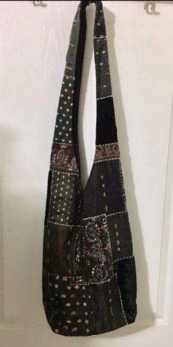 Ethnic work design handbag - cotton material