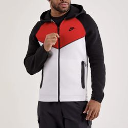 NIKE SPORTSWEAR TECH FLEECE WINDRUNNER FULL ZIP HOODIE FZ4709-100 LARGE