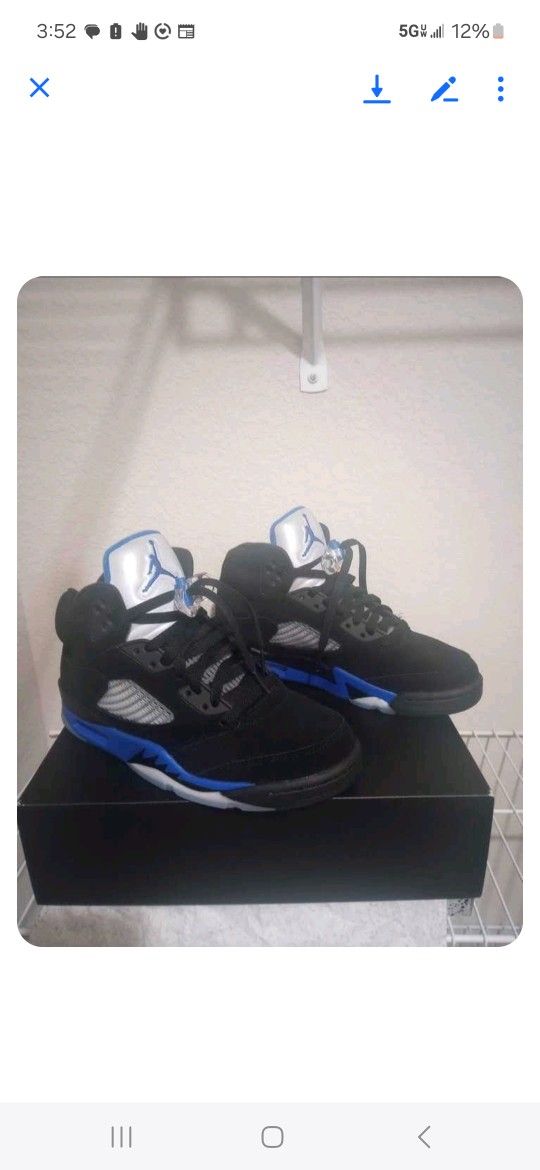 Jordan 5 Blue Racers $100