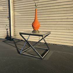 Mid Century Modern Chrome Side Table.