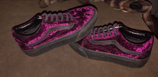 Vans Old Skool Platform Velvet Sneakers