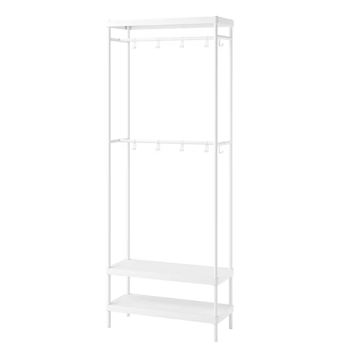 Coat rack with shoe storage unit