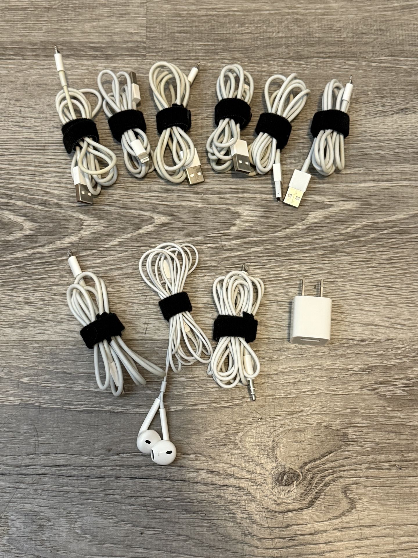 Apple iPhone iPad AirPods MacBook Lightning to USB, Lightning to USB-C Charger Cables, and Lightning to Headphones, Charging Box Set