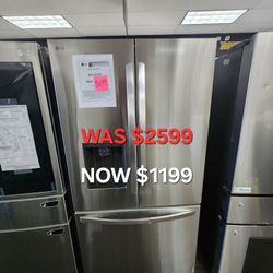 26 Cu. Ft. Smart Counter Depth Max French Door Refrigerator With Dual Ice Maker In Print Proof 