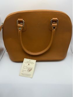 Italian leather bag brown