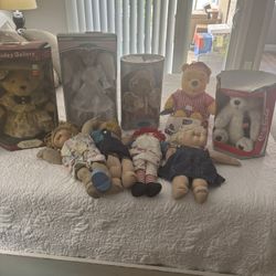 Dolls, Bears, And Other Characters Some Still In The Box