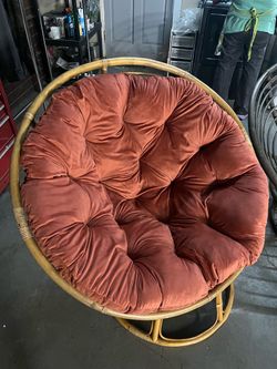 Round lounge papasan chair