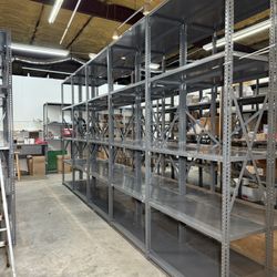 ⭐️ FIVE 8' (8 foot) Heavy Duty Industrial Adjustable 5 Tier Steel Shelving Unit for Garage or Warehouse ⭐️